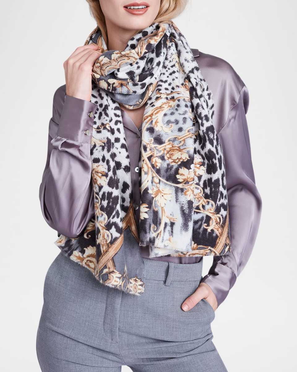 Sloan Leopard-Print Scarf